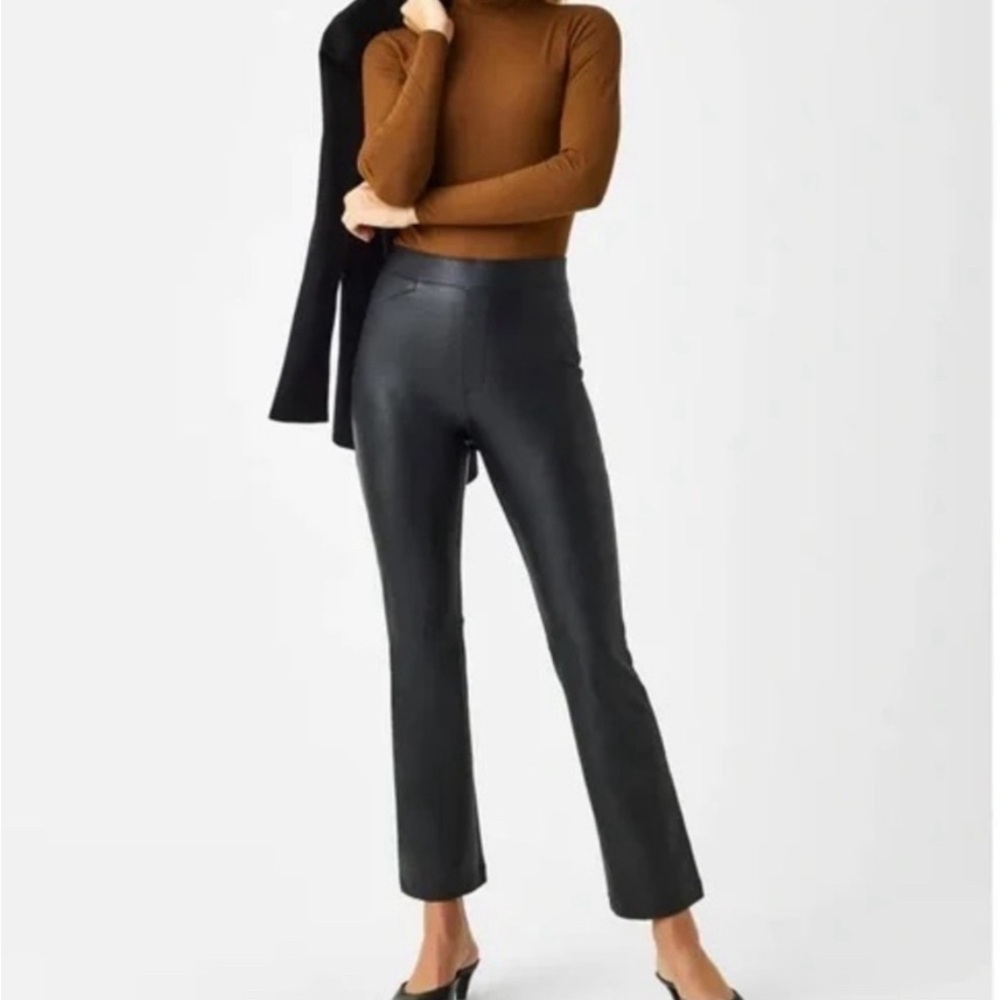 Spanx Leather-like kick flair pants
